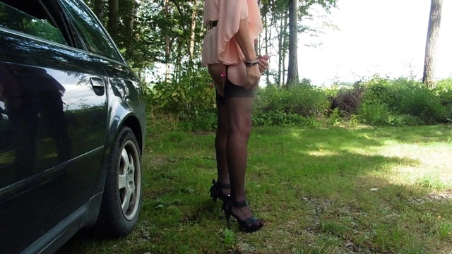 Tranny on a parking place in the Forrest