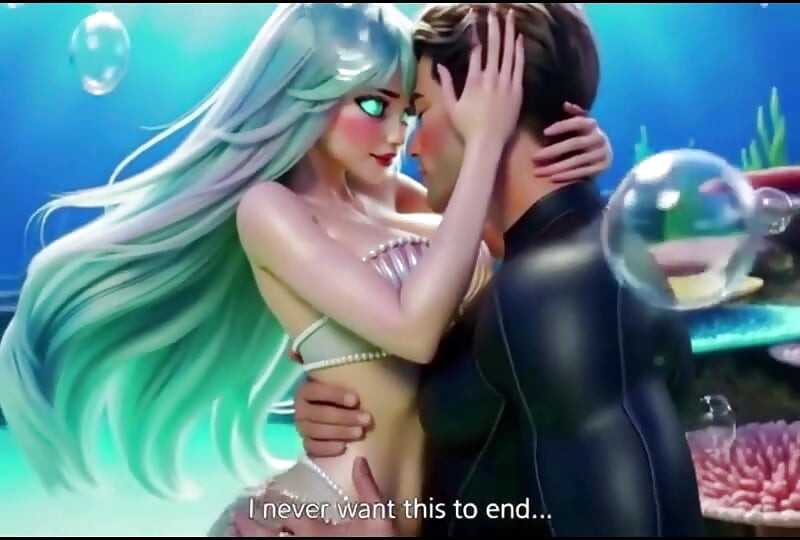 Underwater fantasy where a diver discovers a mesmerizing mermaid