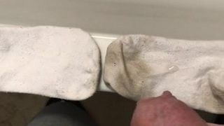 Ayak bileği beyaz çorap