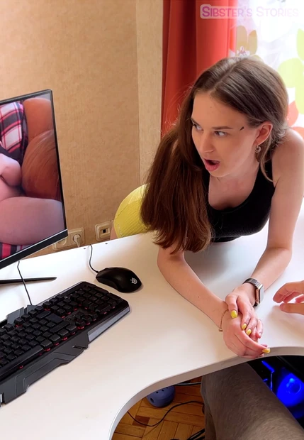 I was shocked that my stepsister also likes to watch porn.