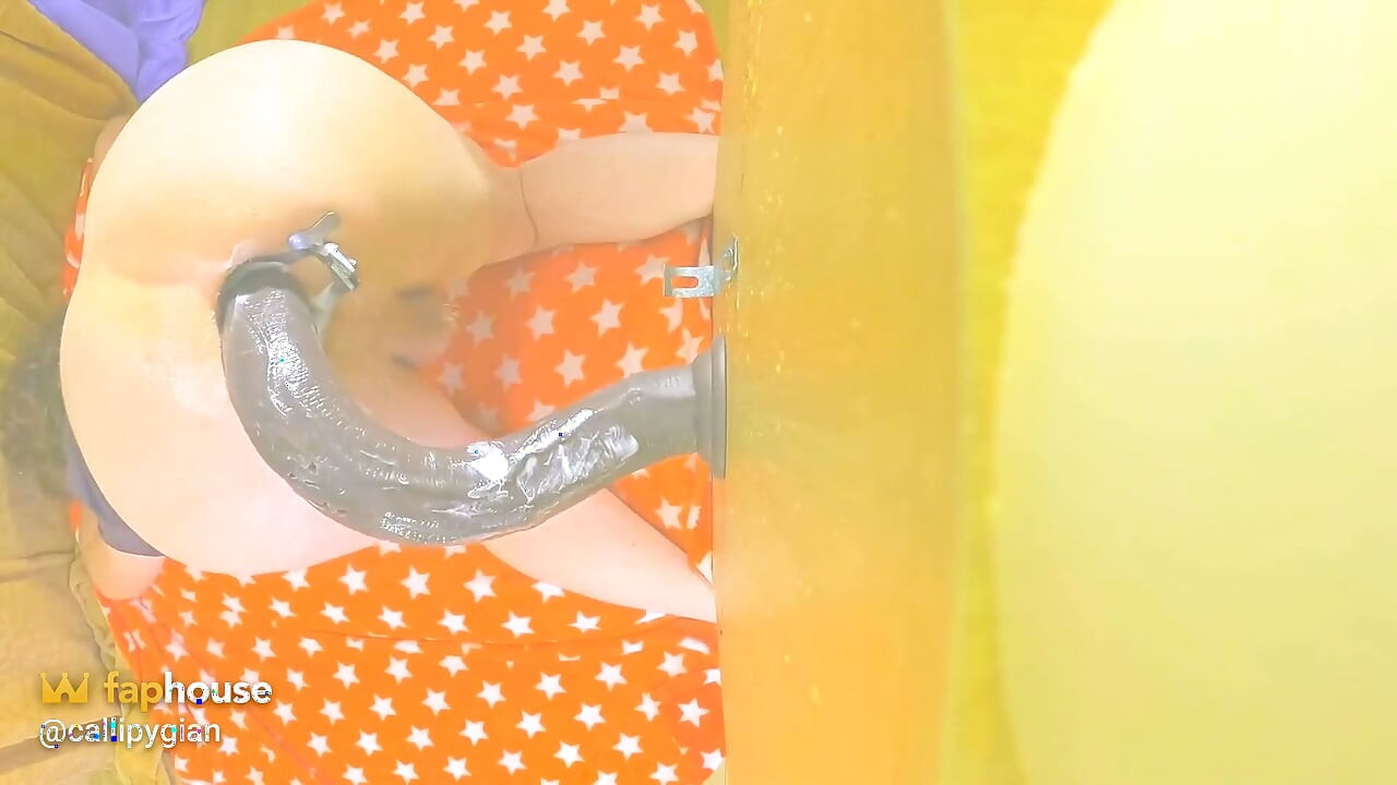 Thicc Femboy Gets a Huge BBC Dildo up His Ass
