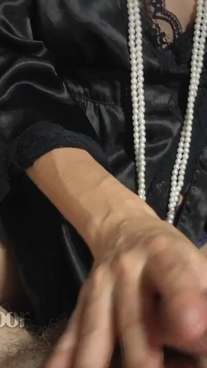 Femdom Handjob for Cock Cage Slave | Clip 3