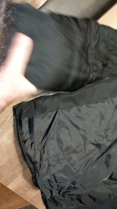 Fuck the lining of her puffer jacket | Clip 1
