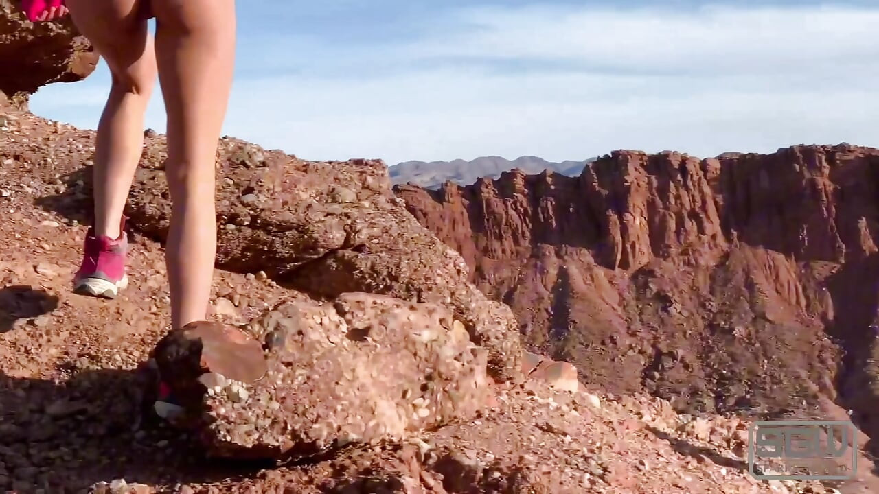 Hot couple go hiking and fuck in the sizzling desert!