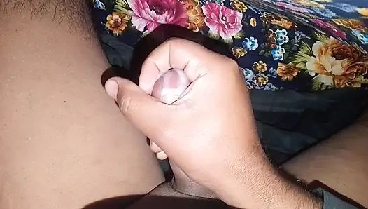 Big cock handjob in night time full hard