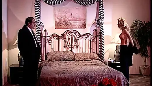 Blonde with Fake Tits Seduces Fat Dude