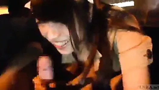 Japanese ghost hunters covert blowjob in car Subtitled