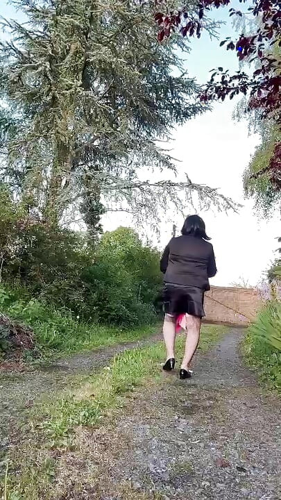 Dressed in a little black skirt for a night out