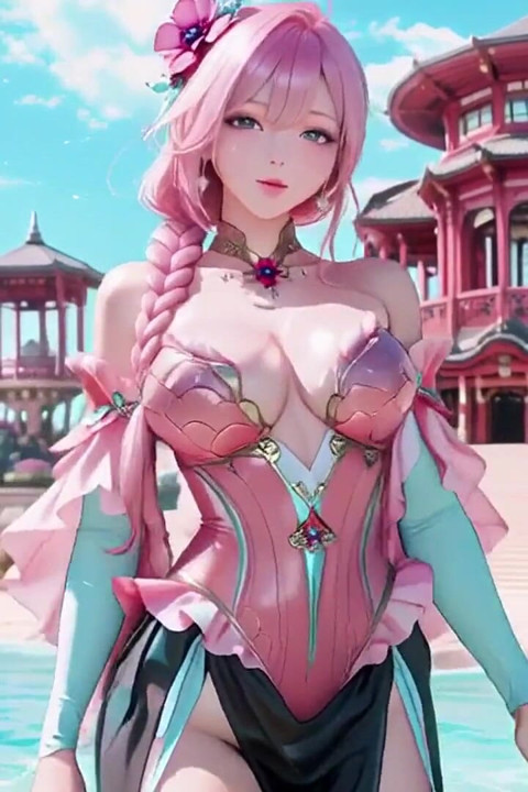 Pink Mermaid Queen! Private Gaze in the Underwater Palace, From Deep Sea Dreams to Beach Climax.
