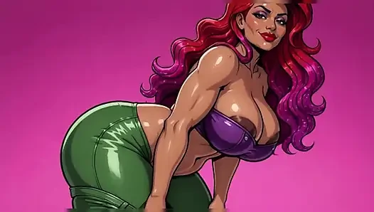 Verführerische indische rothaarige animation