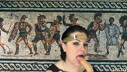 True Roman goddess sucking your cock