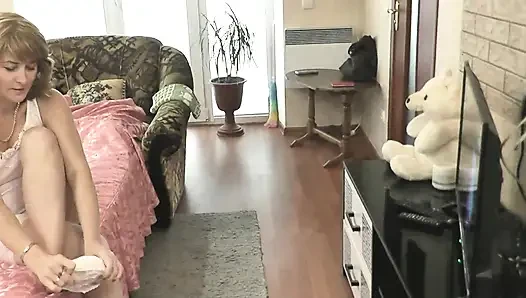 One day in real life of MILF sexy mature Platinum. My wife Sex Homemade porn Naked in public Nudist beach blowjob Pizza delivery