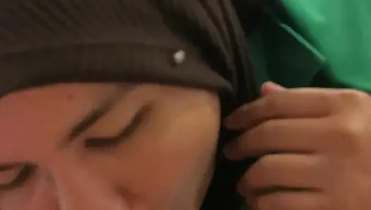 The waitress boy satisfies customers in hopes of tipping.