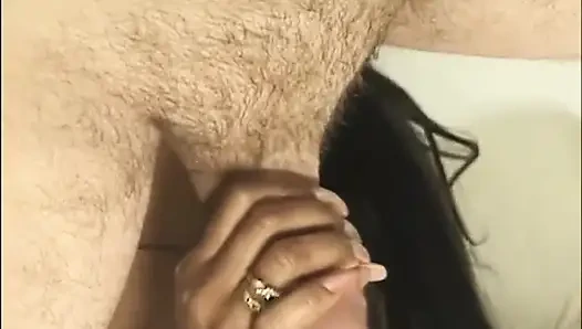 Big boobs black girl loves big white cock in mouth in pussy