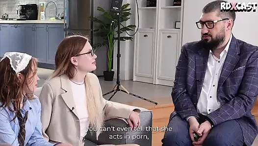 Milka Way Interview Turns Rough! From Cute Talk to Hard Threesome Fuck with Sasha Paige!
