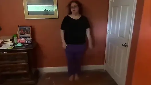 Strip and masturbate with just my red thongs on