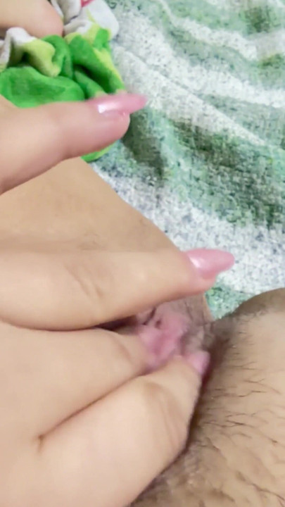 Sexy blonde mom masturbates her big hairy pussy | Clip 1