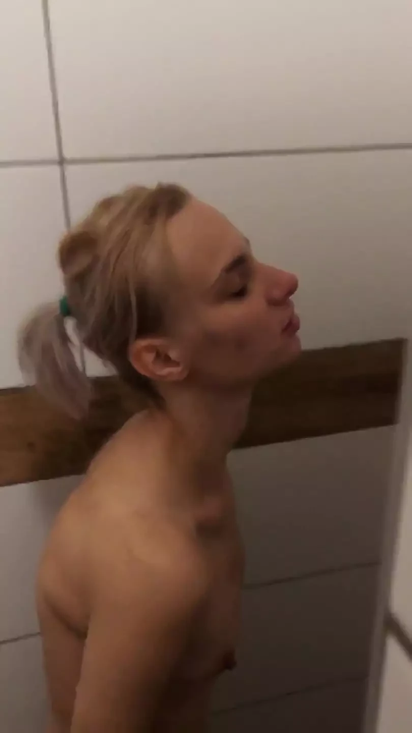 Petite perfect eighteen year old masturbates in the shower