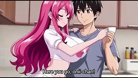 Stiefbrust drückte stiefschwester in massiven möpsen