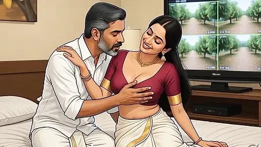 Pemilik panen mangga mendapatkan mangga segar di peternakannya