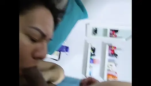 My stepsister masturbates with my wife's vibrator