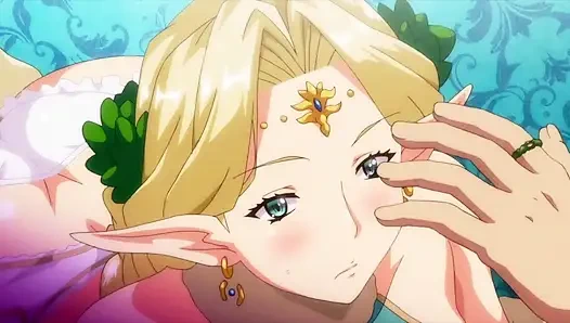 Ведьмы-шлюшки жестко трахаются в мире магов! Kyonyuu Elf Oyako Saimin, хентай, порно, хентай секс сцены