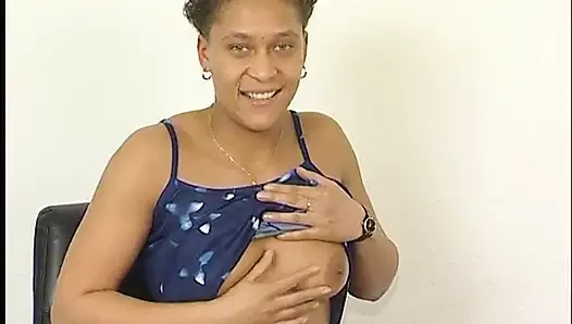 Horny girl fucks her pussy with a long dildo till she orgasms