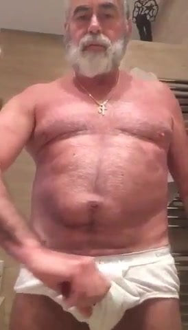 Bearded Step Dad Showing Cock