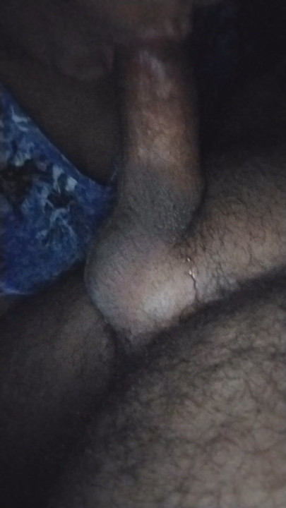 Sana Suck a cock in night bedroom