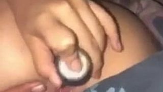 Helping with her Creamy pussy