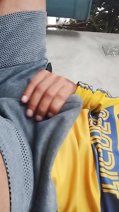 Man Gets Hot and Masturbates Under His Clothes
