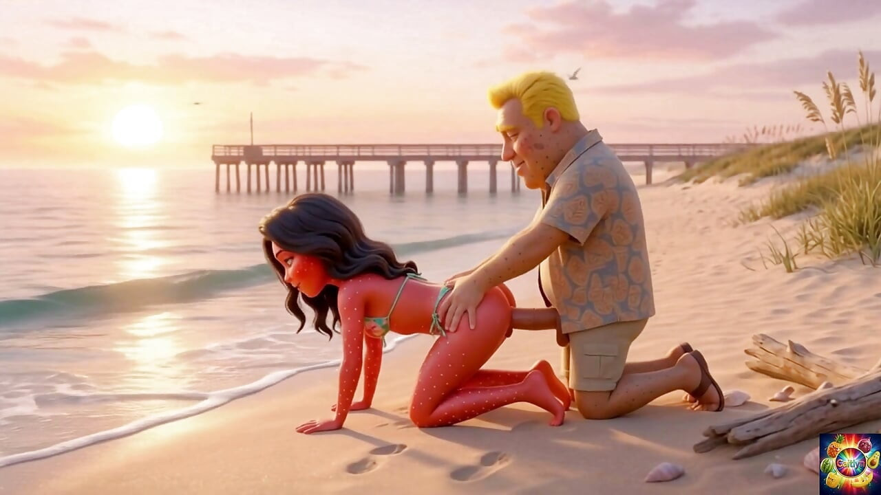 Romansa na plaži na mesečini - AI hentai ASMR