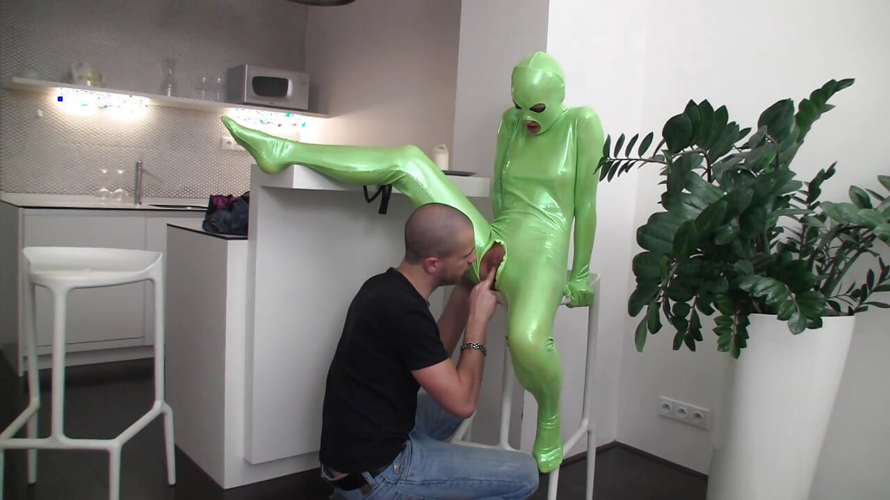 Babe in green costume fucked hard