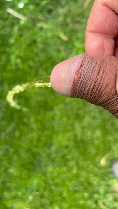 Pissing in the garden..