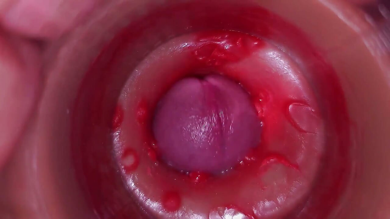 Camera in Vagina, Cervix POV, Creampie