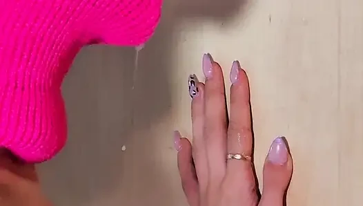 Gırtlağına kadar dildo İlk kör randevumda nasıl yarak emeceğim provası yapıyorum