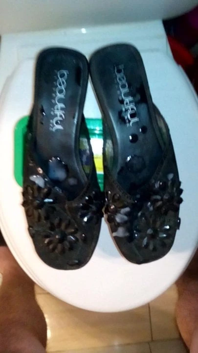Cum on my girlfriend shoes 28#