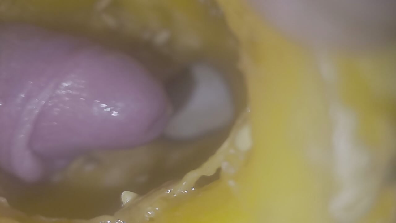 Cum  into melon