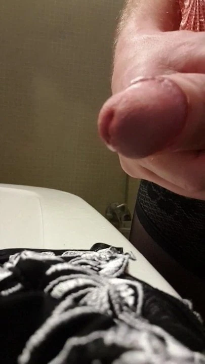 Cum on black bra