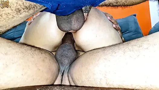 Tattooed hot and naughty took two dicks until she couldn't take it anymore