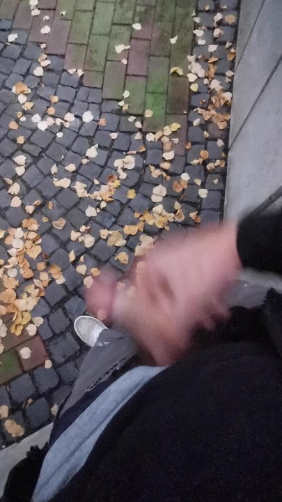 Handjob outdoor