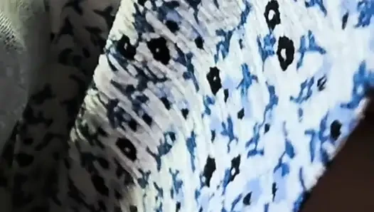 Stranger Cums Hard Inside Her Panties Under Skirt on Subway Train