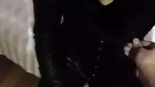 mask doll rubbing penis