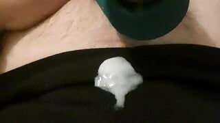 c1 - solo male sextoy sleeve pov with cumshot and slow motion