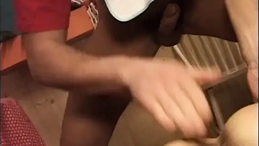 Huge foursome double penetrated anal party