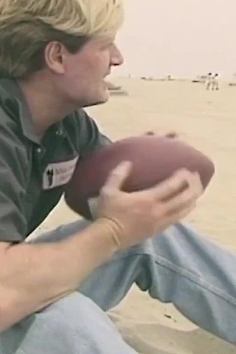On the Beach Guy Plays with a Ball Then Two Girls Play with His Balls