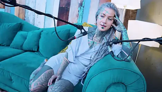 I talk about K - Kindness - ASMR podcast SFW talking goth skinny girl dreadlocks tattoo model inked girl