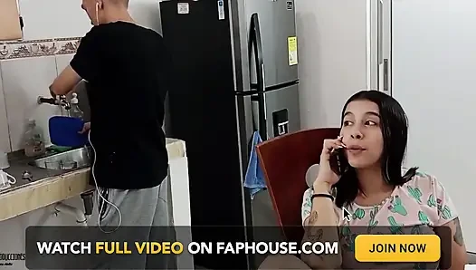 Beautiful Latina Masturbates Very Well Without Her Stepbrother Noticing - Full Story