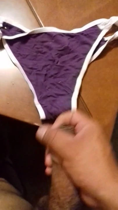 cum in purple panties