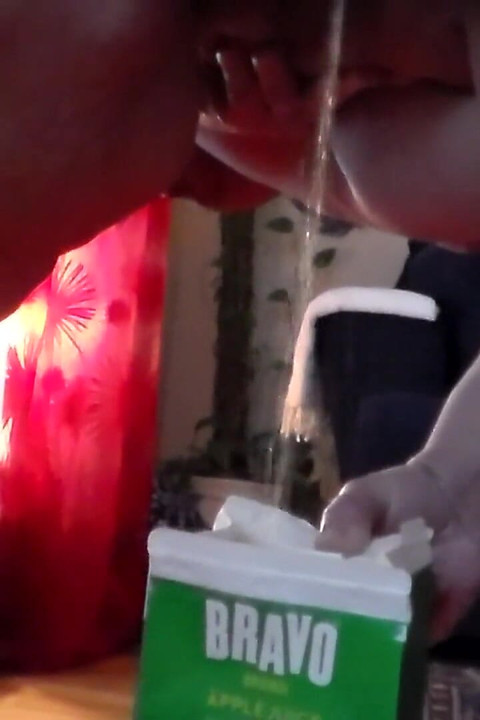 Jen Is Peeing Into a Juicebox